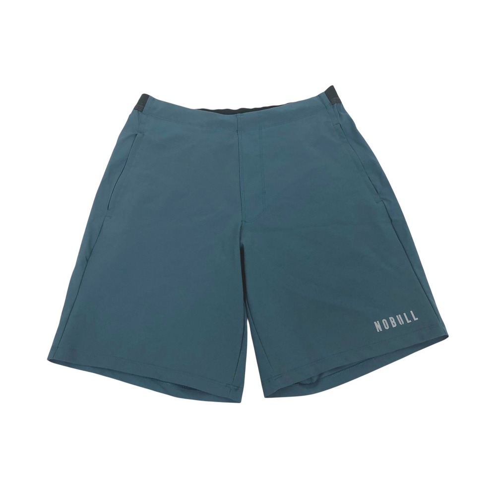NOBULL Mens Gym Training Shorts Blue Medium CrossFit Quick Dry Active 9 Inch